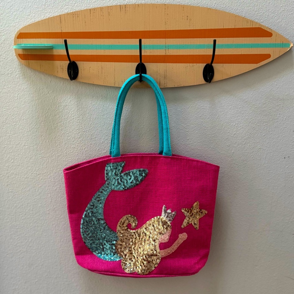 Pink Mermaid Sequin Tote Bag